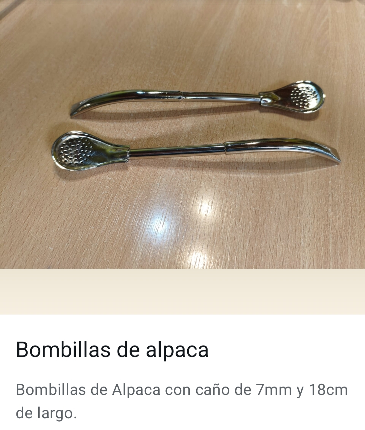 Bombilla Alpaca 7mm 18cm largo